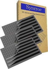 Durable 3D Black American Flag Decals – Waterproof and UV-Proof for Vehicles