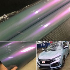 65FT Entire SUV Car Wrap Grey Purple Chameleon Pearl Chrome PVC Vinyl Sticker US