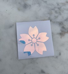 Sakura Cherry Blossom Vinyl Decal Sticker Car Laptop – Pink Opal Iridescent Full