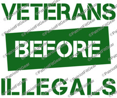 Veterans Before Illegals,Support Our Troops,12″x9″,We The People,Vinyl Decal