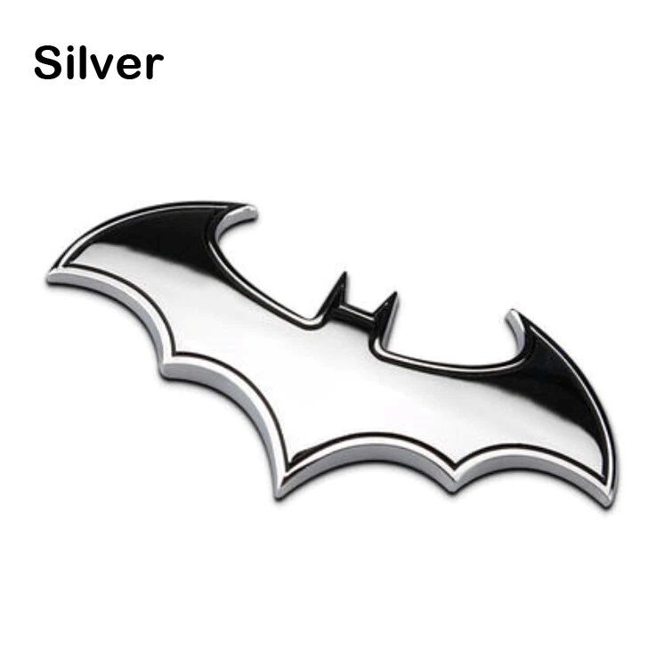3D Metal Batman Dark Knight Batwing Sticker Decal Emblem Badge Car SILVER