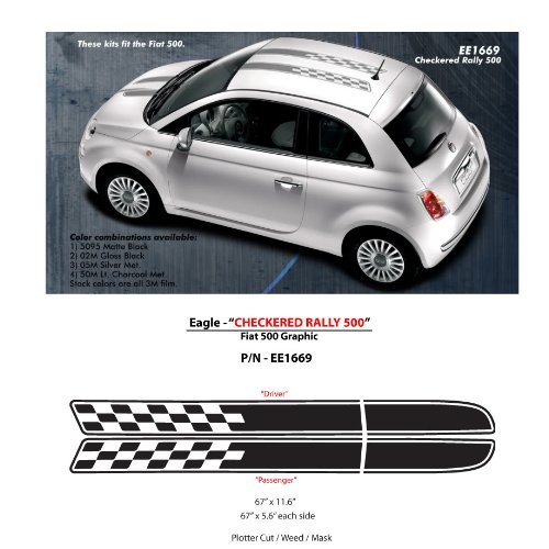 Fiat 500 Euro Rally Graphic B – Gloss Black