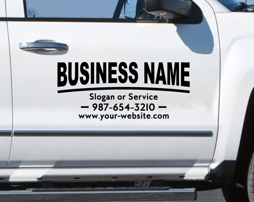 Business Sign Custom Name Advertising Car Lettering Decal kit Truck vinyl BS17