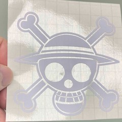 One piece Straw hat Jolly Roger Vinyl Decals Multi color & size