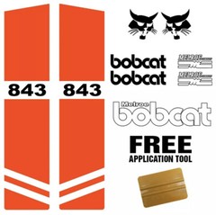 Bobcat 843 Skid Steer Set Vinyl Decal Sticker Kit 9 PC SET + FREE APPLICATOR USA