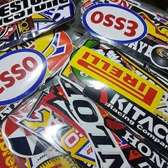 Lot Racing 120 Stickers Decals Motocross Motorcycles Car Vintage Decal Sticker