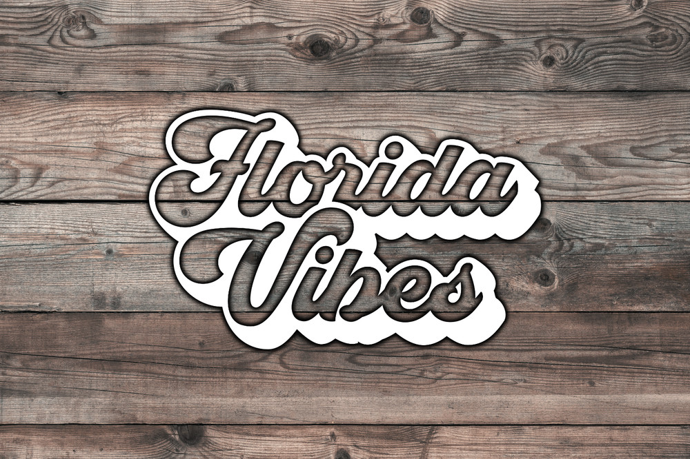 Florida Vibes Decal Sticker Vinyl Graphics – 6.5 x 3.9 inch
