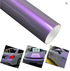 65FT x 5FT Premium Magic Glossy Pearl Chameleon Grey Purple Vinyl Car Wrap Film