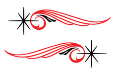 Pinstriping Decals – Kustom Kulture – 10″ x 2.75″ – Set of 2 – Free Shipping!