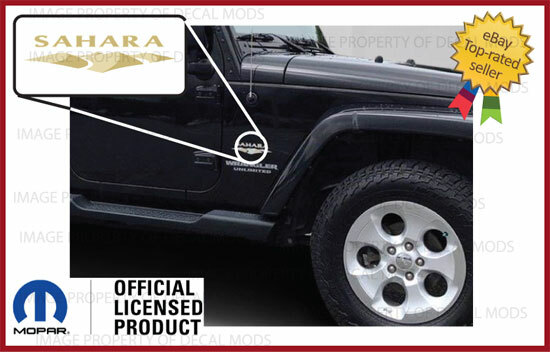 Set of 2: 2007 – 2018 Jeep Wrangler SAHARA JK side fender decals stickers FJ4E4