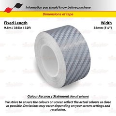 CARBON FIBER GRAY 1.5″ 38mm Roll PIN STRIPE PinStriping TAPE Decal Vinyl Sticker