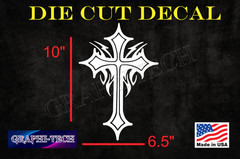 TRIBAL CROSS DECAL STICKER CALCOMANIA PEGATINA CALCA PEGOTE
