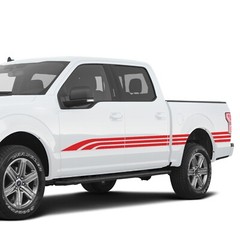 Triple side stripes graphics stickers decals compatible with Ford F150