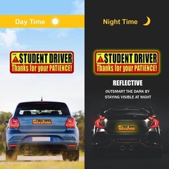 Student Driver Magnet Bumper Stickers For A New Driver Magnet Car Sign (3 Pack)