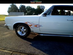 Hot Rod Flame decals 2pc set for Mopar Chevy Ford fenders cowl hood 4×4 car