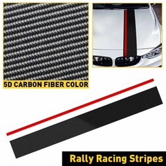 5D Carbon Fiber Car Hood Racing Sticker Stripe Decal For BMW Performance D