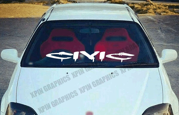 Civic Drip Windshield Decal Banner Sticker Fits Honda Car JDM