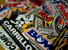 Lot of 20 Assorted Racing Decals NASCAR Drag Race Style Hot Rod Stickers