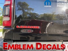 Ram 1500 DT “LARAMIE” Emblem Decal Overlay Decal 2019 2020 2021 2022 2023 2024