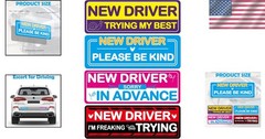 4 Pcs Student Driver Magnetic Car Stickers – Bright Reflective Safety Signs