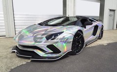 Holographic Glitter Silver Rainbow Chrome Car Vinyl Wrap Sticker Decal Sheet