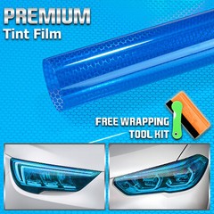 Headlight Hex Holographic Gloss Royal Blue Taillight Tint Film Fog Light Sticker