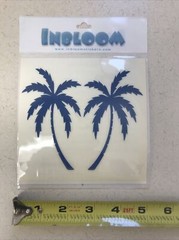 New Sticker Hawaiian Palm Trees Beach Scene Vinyl Car Decal Choose Your Color