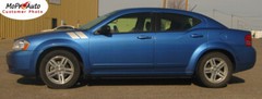 Hash Mark Hood Fender Decals Stripes Vinyl Graphics FOR 2008-2014 Dodge AVENGER