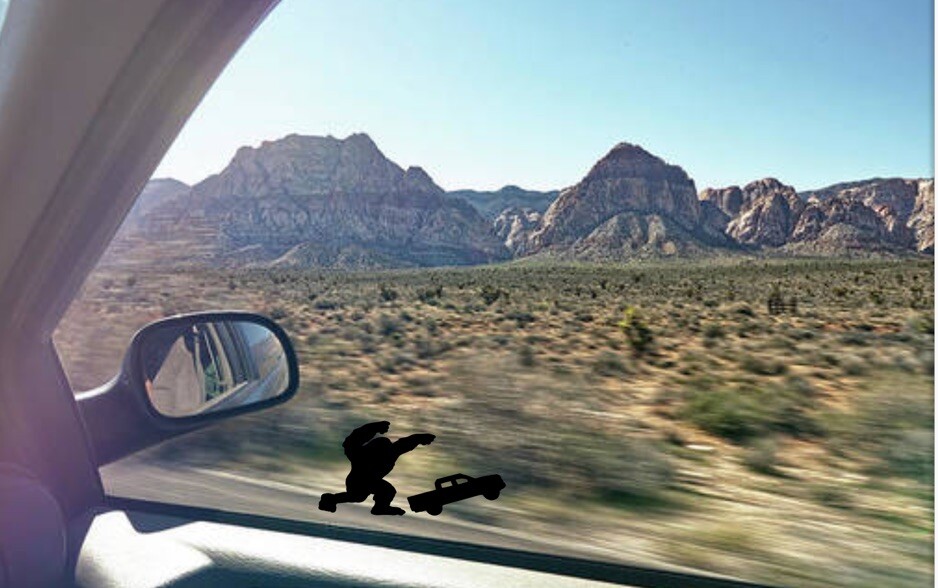 Bigfoot Truck 2 Door For Windshield decal Easter Egg You Pick Color