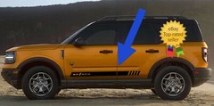Rocker Door Graphics 2021 2022 2023 2024 FOR Ford Bronco Sport MATTE BLACK