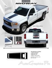 GMC “MIDWAY RALLY” Edition Center Hood Racing 2014-2018 Vinyl Graphics 3M Stripe