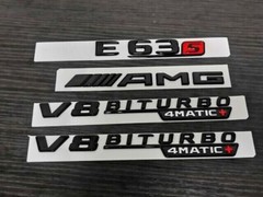 E63S AMG V8 BITURBO 4MATIC+ Rear Star Emblem Black Badge Combo For Mercedes W213