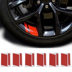 6 PCS Universal Car Wheel Rim Sticker Reflective Vinyl Decal Mark For 16″-21″