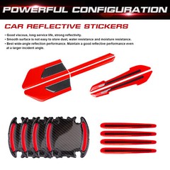 12PCS Rearview Mirror Side Door Handle Red Reflective Warning Safety Sticker Set
