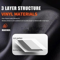Fashion Car Decal 16 Inch Matte Black Vinyl Sticker for Unique Vehicle Style