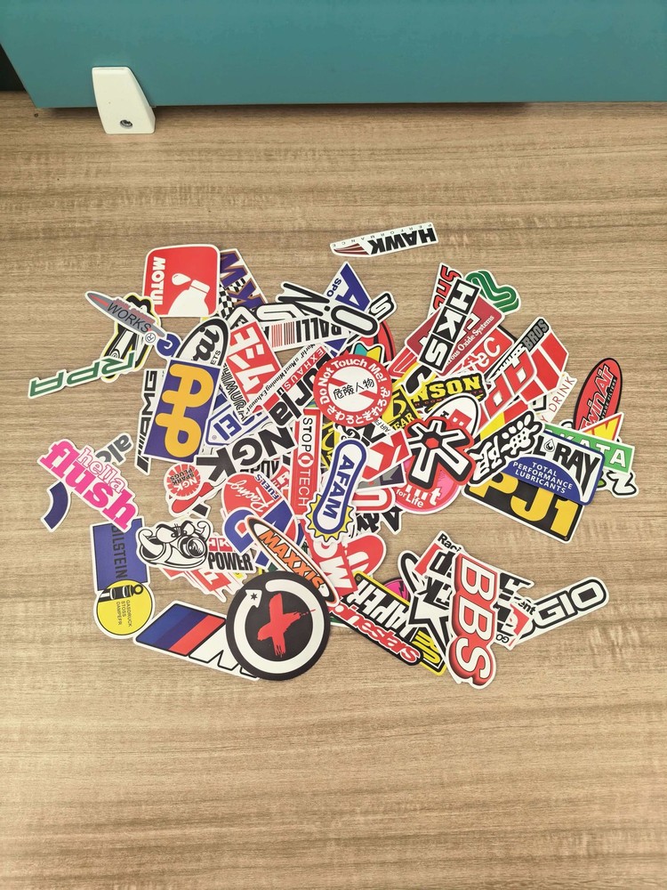 100PCS JDM Stickers Pack Car Motorcycle Racing Motocross Helmet Laptop Decal Lot