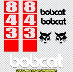 Bobcat 843 Skid Steer Set Vinyl Decal Sticker – Aftermarket
