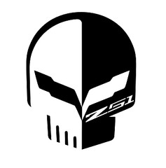 Jake Skull C7.R Racing Fits Corvette Stingray Z51 Punisher Vinyl Decal Sticker