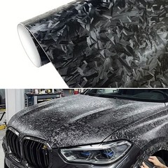 480″x60″ Premium Forged Black Carbon Fiber Vinyl Wrap Film Satin Matte 40ftx5ft