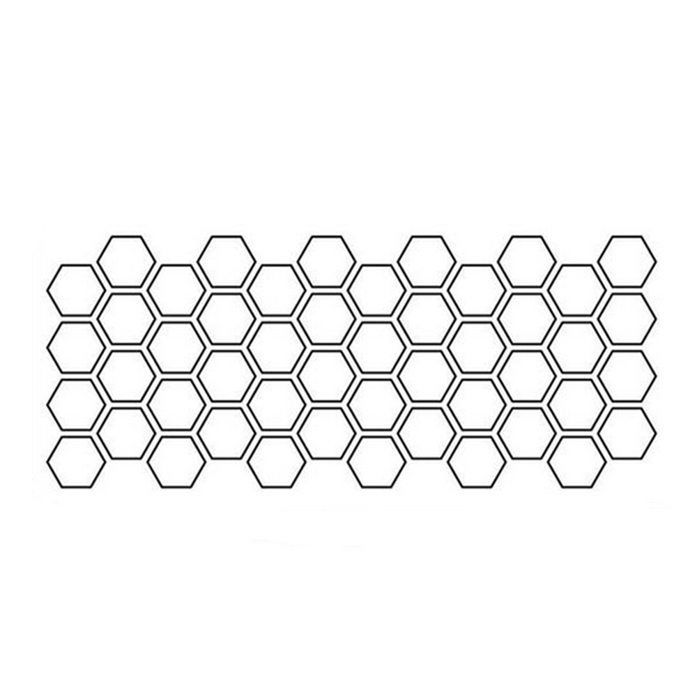 Hexagon Honeycomb Pattern Sticker Car Body Side Waist Line Vinyl Decal Decor