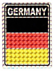 Pack of 2 Germany Plain Country Flag Reflective Decal Bumper Sticker DC-091