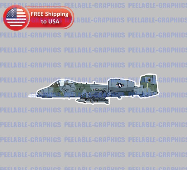 A-10 Thunderbolt II Decal Sticker Warthog Hog CAS USAF A10 G