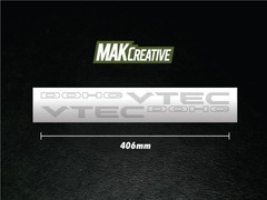 DOHC Vtec Stickers X 2 Silver vinyl Decals Honda Civic Prelude CRX Si EG EK EM