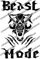 Beast Mode,Wolf,Exercise,Wellness,Fitness,Goal,#BeastMode,Motivation,Vinyl Decal