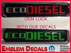 RAM 1500 EcoDiesel Emblem Decals 2014 2015 2016 2017 2018