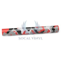 Premium Red Black White Gray Camouflage Desert Vinyl Sticker Wrap Decal Steet