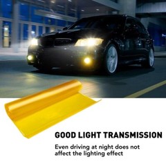 12″X72″ Gloss Tint Headlight Foglight Taillight Vinyl Film Sticker Golden Yellow