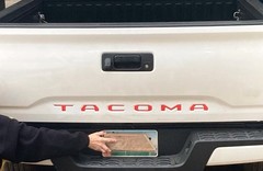 RED Tailgate Insert Letters Decal Vinyl Stickers for Toyota Tacoma 2016-2023