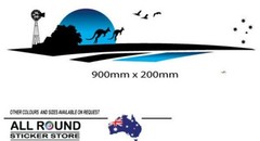KANGAROO Vehicle Stripe Vehicle Boat RV Campervan Caravan Motorhome, windmill