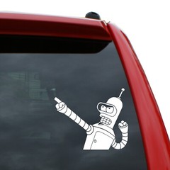 Futurama – Flexo Pointing Vinyl Decal | 5″ x 6″